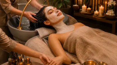 Premium Scalp Treatment & Shoulder/Neck Massage in Arcadia, showing scalp cleansing and hand massage