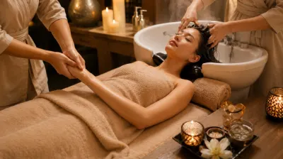 Scalp Treatment + Hair Nourishment in Arcadia, with scalp and arm massage